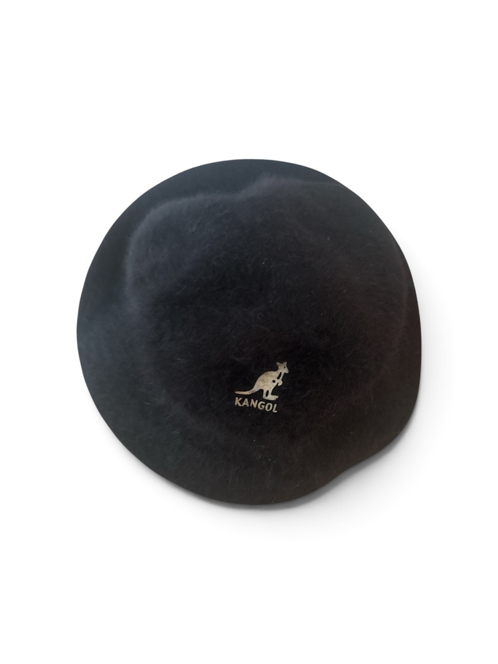 Kangol Black Wool hat with Kangaroo Logo